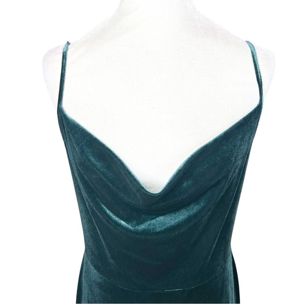 Y2K Taylor Velveteen Maxi Dress 10 Cowl Neck Whimsigoth Dark Fairy - Picture 9 of 11